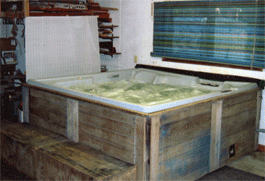 rental cabin with hot tub
