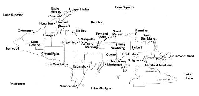 Upper Peninsula Map