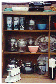 depression glass at the red barn in autrain michigan