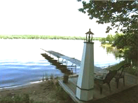Cabin dock on Portage Lake