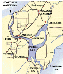 houghton and hancock michigan in the keweenaw peninsula