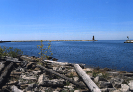 Manistique Lighthouse Lake Michigan