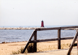 Manistique beach and Lighthouse