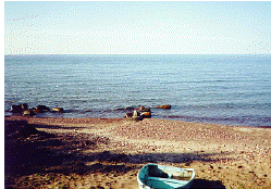 cottage on lake superior in the upper peninsula of michigan