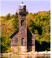 lighthouse at grand island, munising, mi
